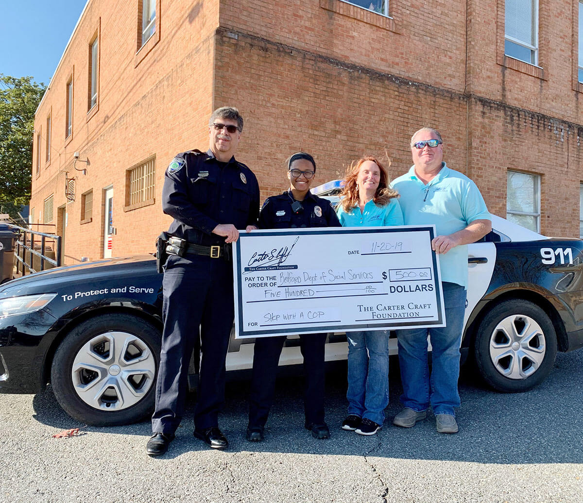 bedford pd shop with a cop